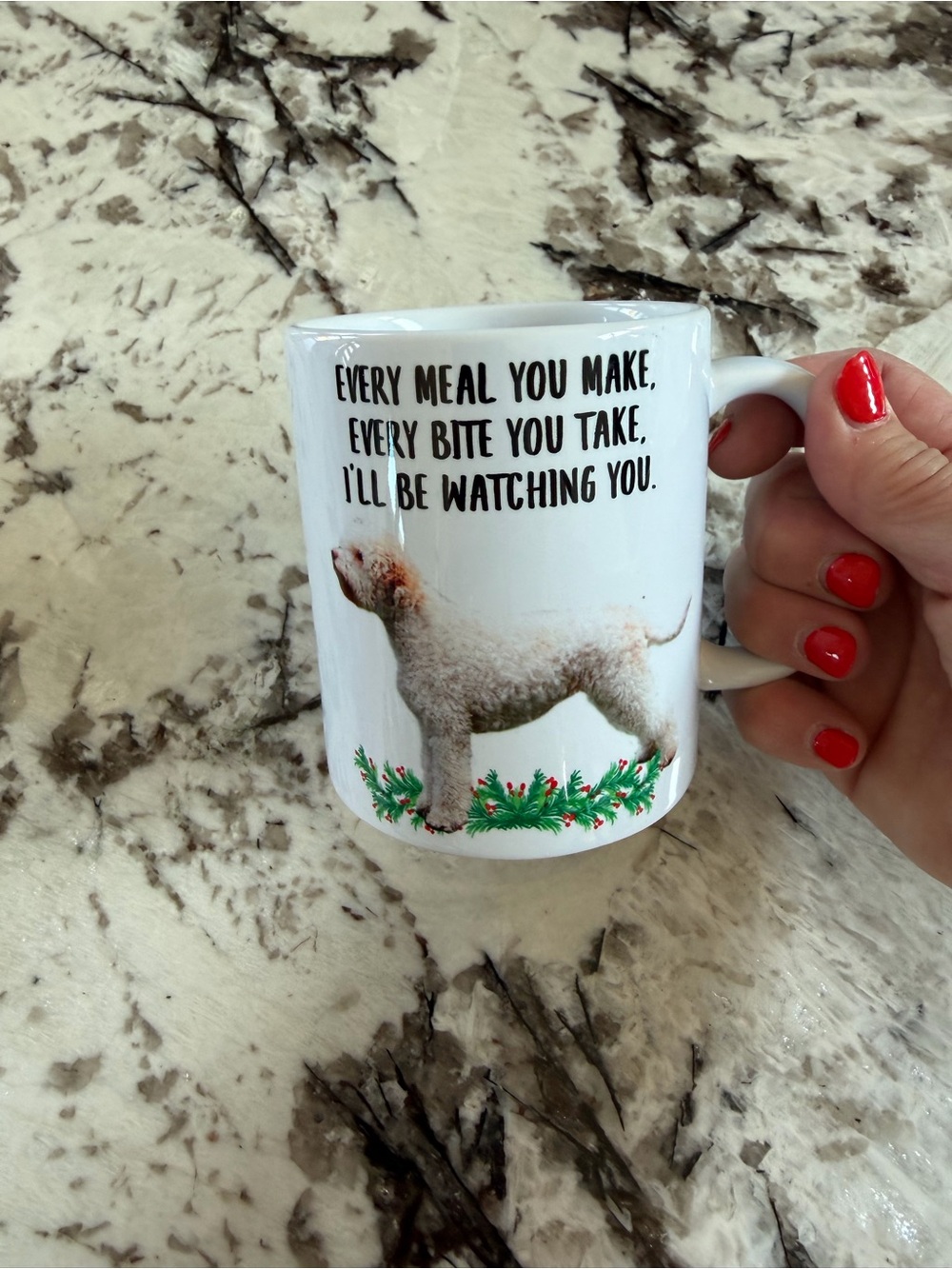 Lagotto Romangnolo -Themed Ceramic Mug with Humorous Quote - Dog mom mug!